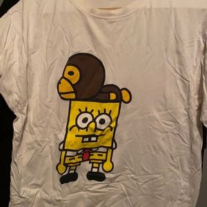 Rare used baby milo spongebob colab shirt